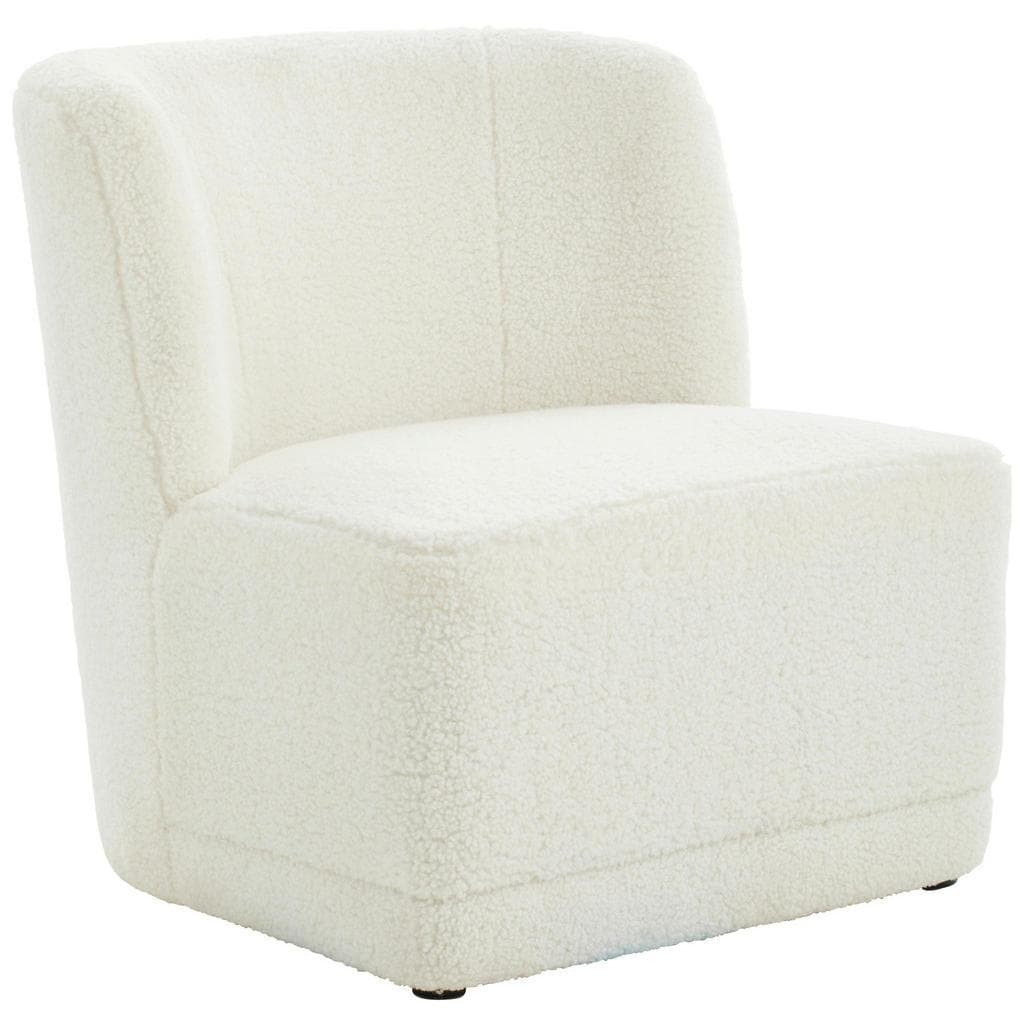 Livetastic Sessel Weiß Bouclé-Oberfläche