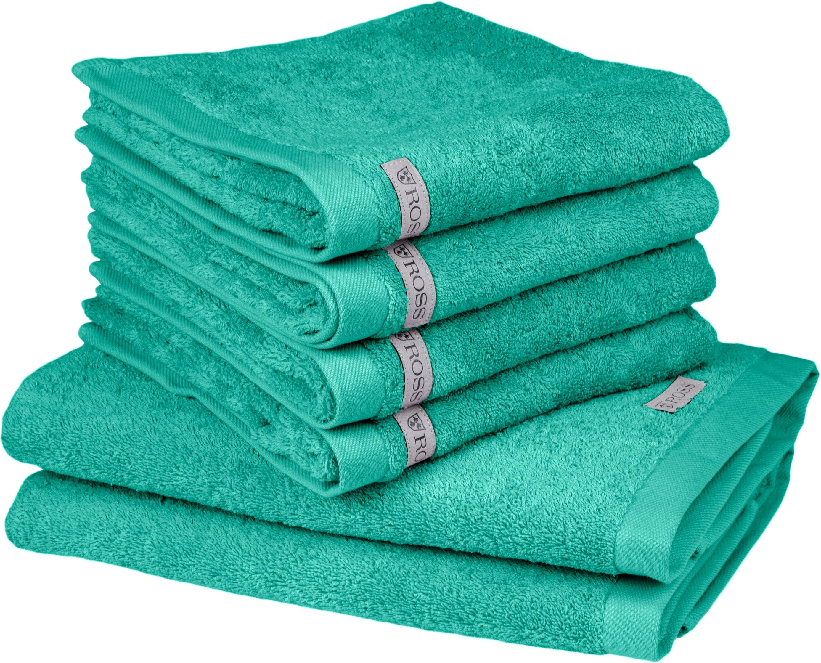 ROSS Handtuch Set Sinfonie Karibik-Blau Frottier 100% Baumwolle