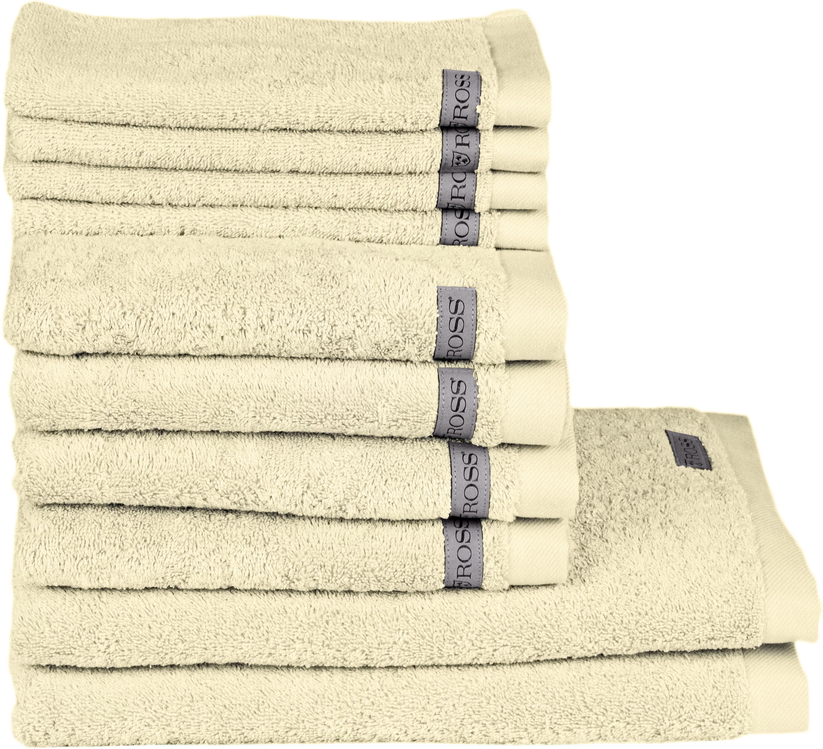 ROSS Handtuch Set Sinfonie Beige 10-tlg. Frottier 100% Baumwolle
