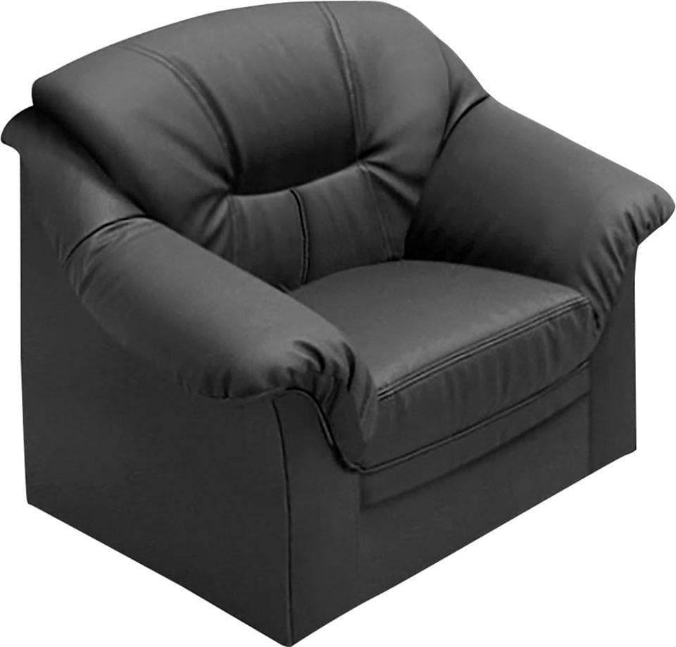 DOMO COLLECTION Sessel Montana Schwarz Kunstleder Rindsleder