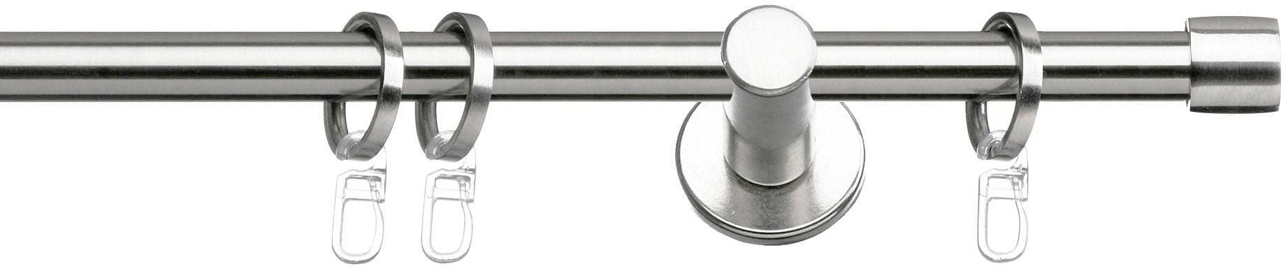 INDEKO Consul 20 Gardinenstange Silber Maßanfertigung Komplett-Set