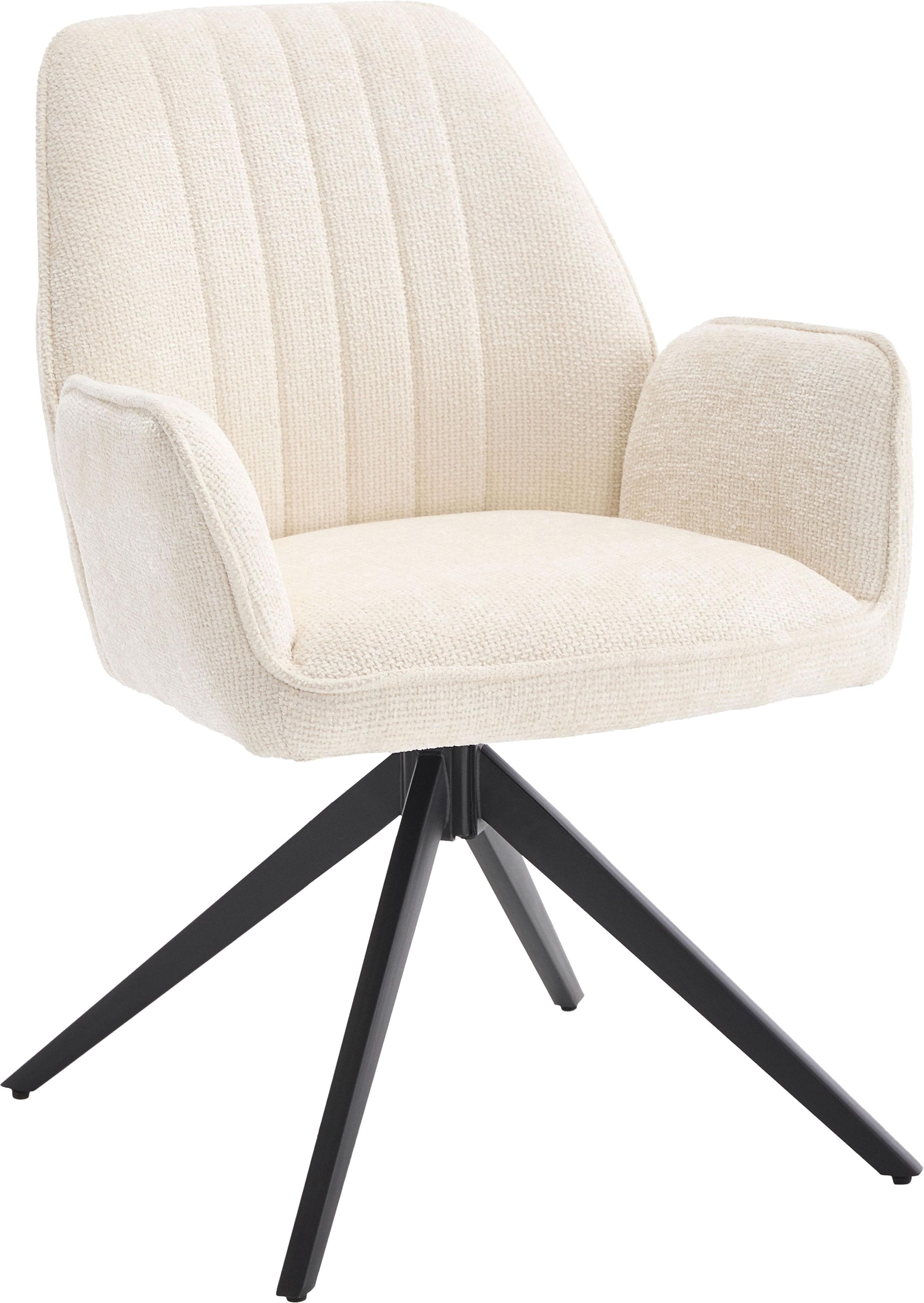 Home Affaire Drehstuhl Campanet Beige Schwarz mit gepolsterten Armlehnen