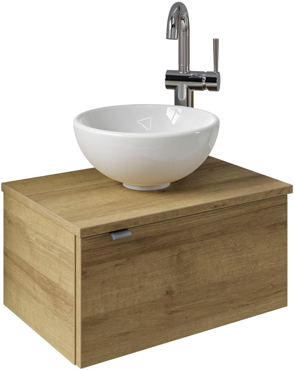 Waschtisch SAPHIR Serie 6915 mit Unterschrank Riviera Eiche