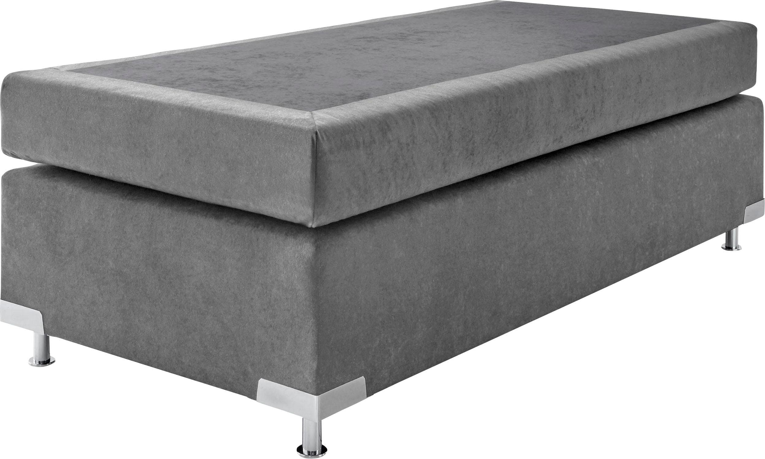 Westfalia Schlafkomfort Boxspringbett Holland Grau Microvelours