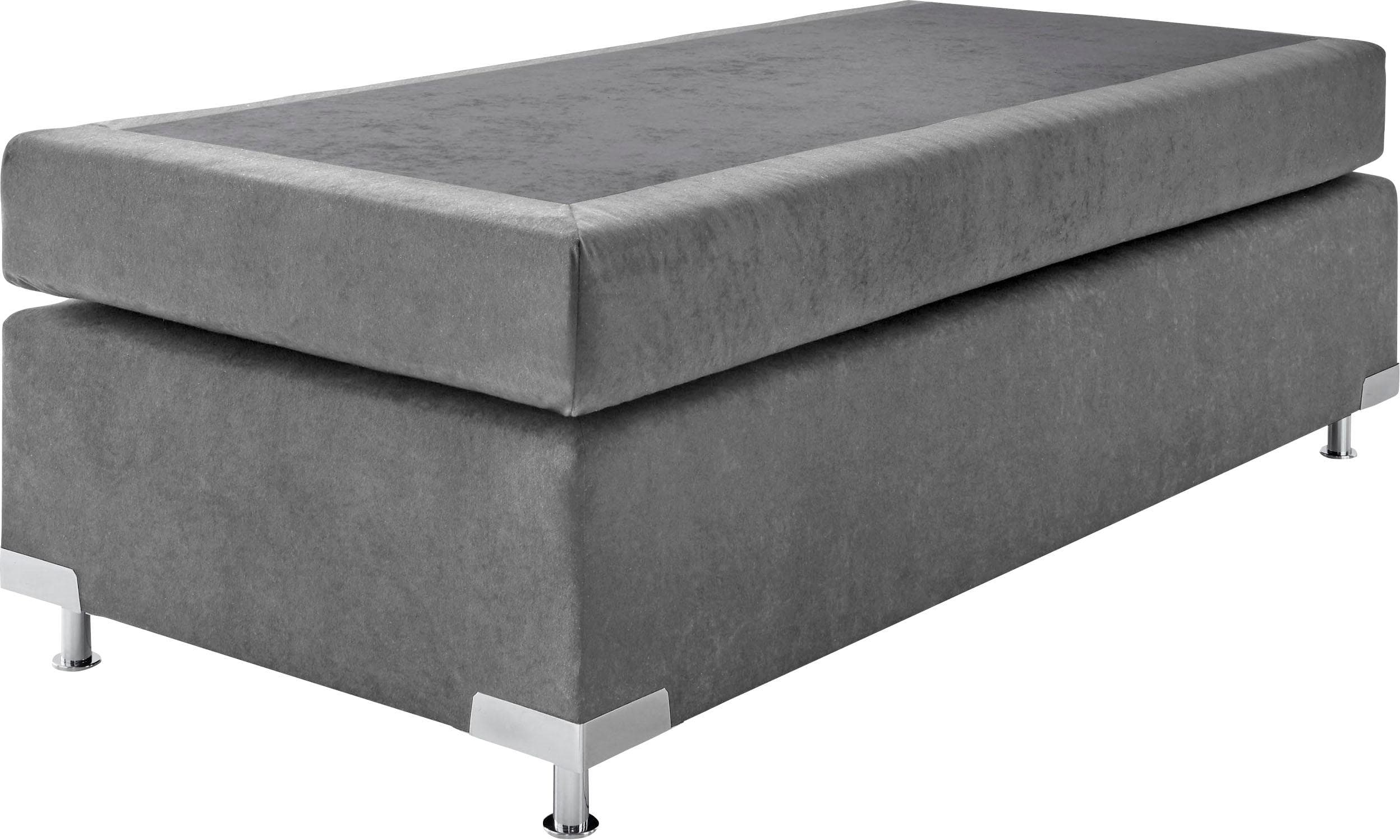 Westfalia Schlafkomfort Boxspringbett Holland Grau Microvelours