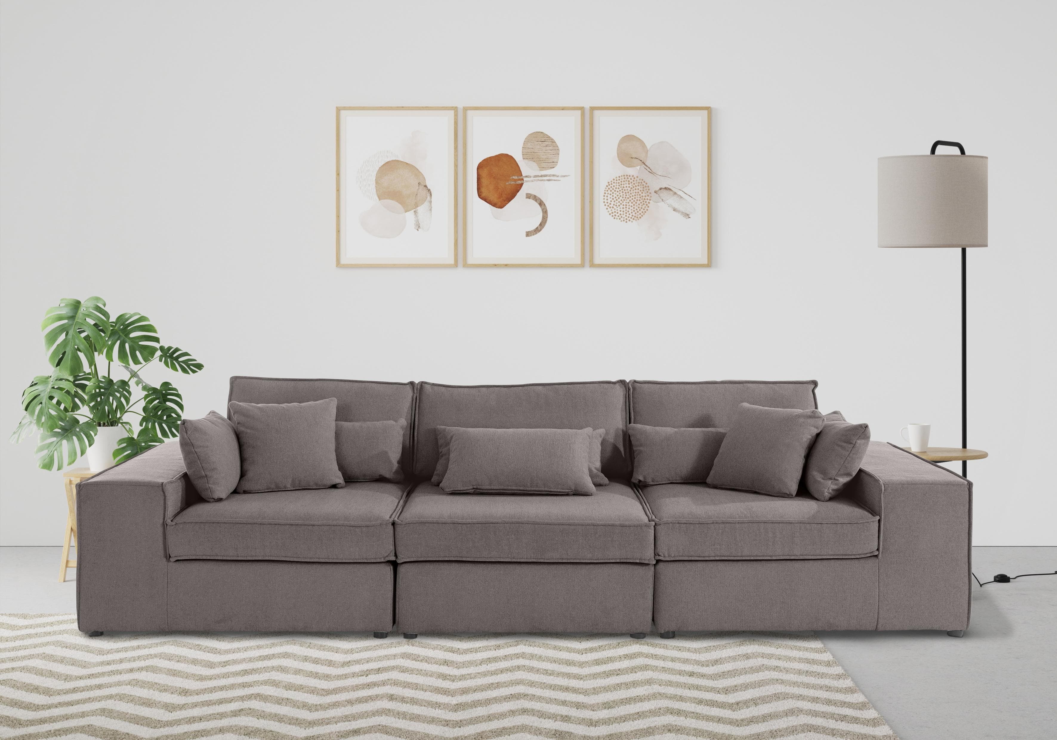 OTTO HOME Florid 3-Sitzer Sofa Taupe Modular