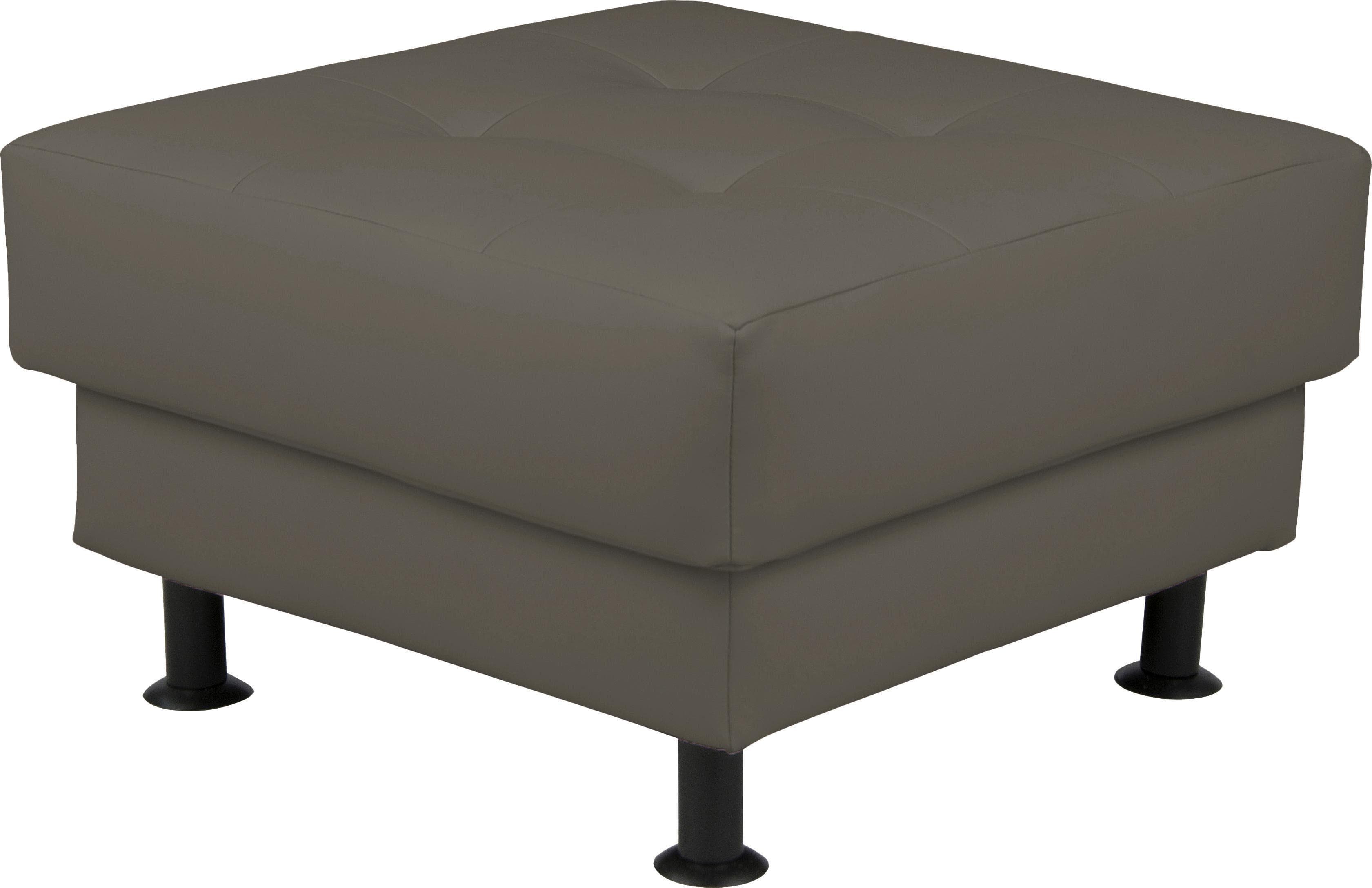 HOME AFFAIRE Polsterhocker Bengo Braun Microfaser Kunstleder
