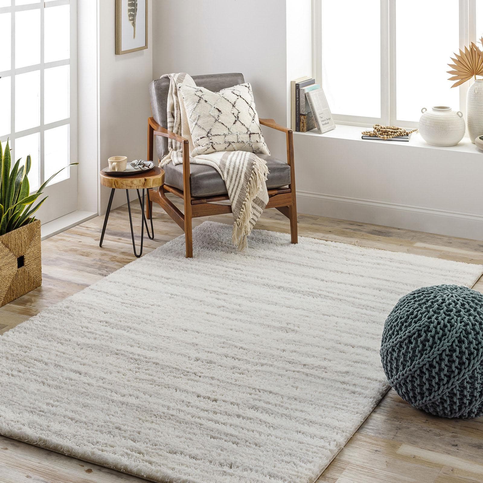 Hochflor-Teppich LIVABLISS GOUDA Creme 200x275 cm Kunstfaser