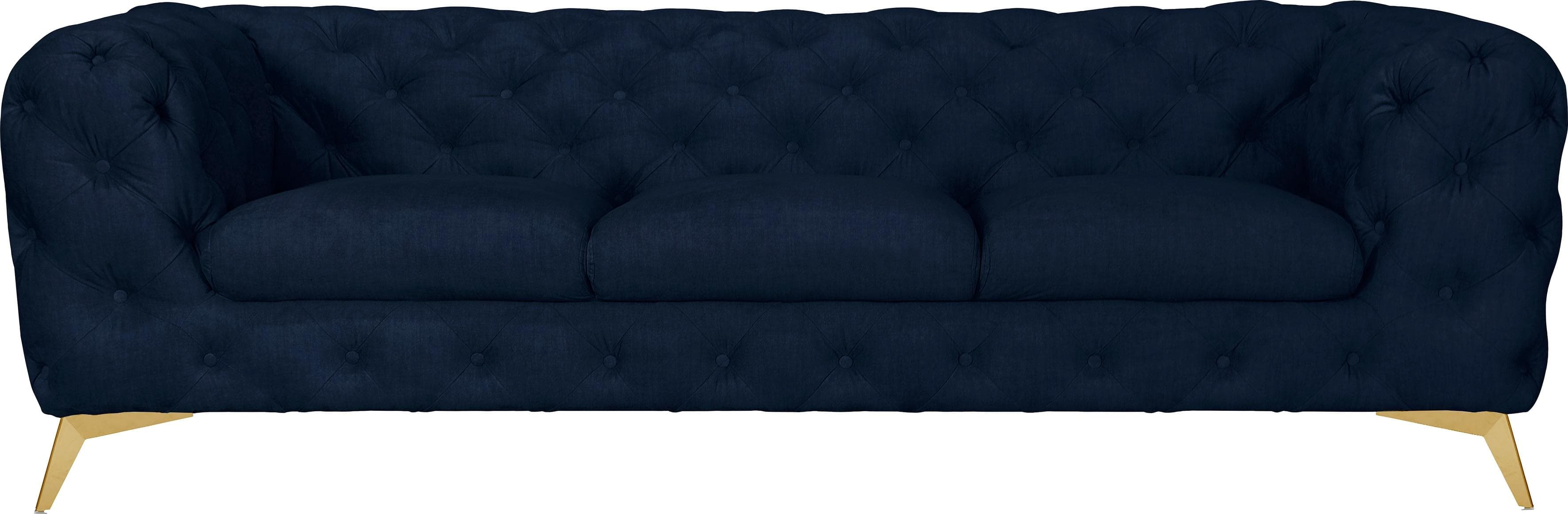 Home Affaire Chesterfield Sofa Glynis Blau Samtoptik