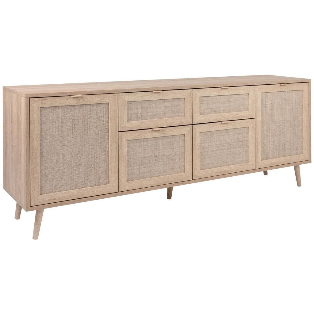Mid.you Sideboard Sonoma Eiche mit 4 Türen und 2 Schubladen