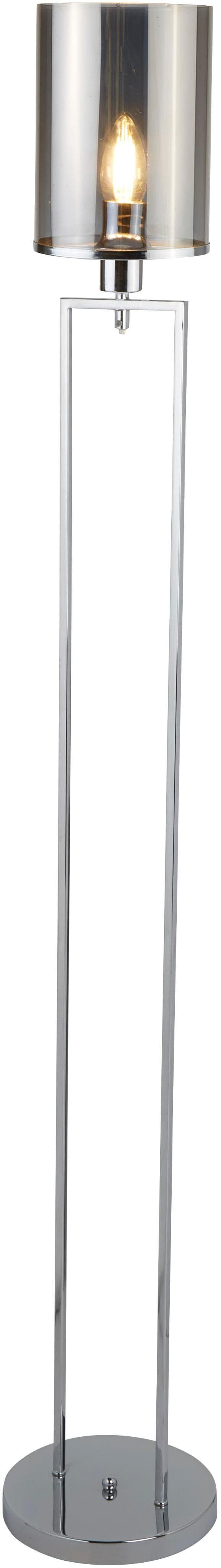 Searchlight Catalina Stehlampe Chrom Rauchglas