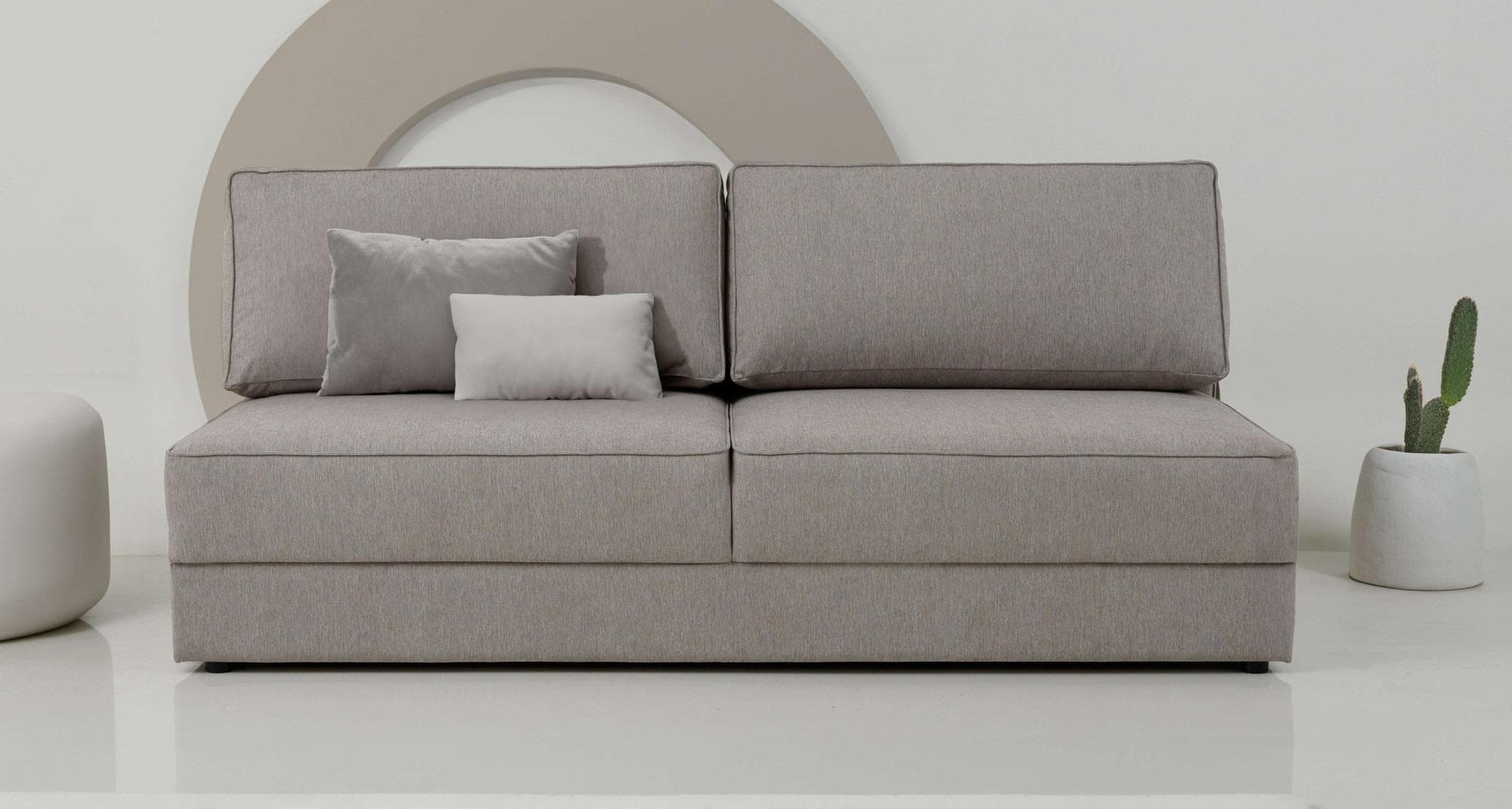 OTTO HOME Schlafsofa Simonton 3-Sitzer Braun Latte mit Bettkasten