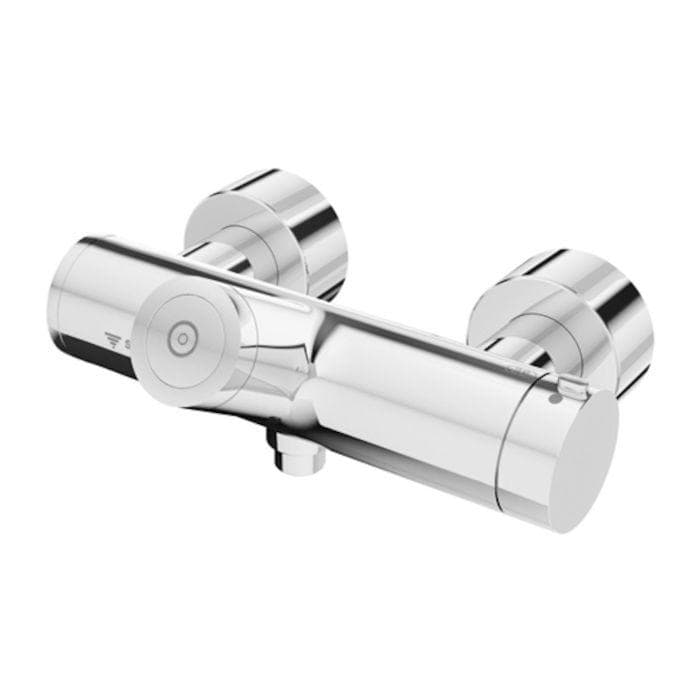 Schell Vitus Brause-Thermostat 016140699 Duschanschluss unten, verchromt, CVD, Batteriebetrieb