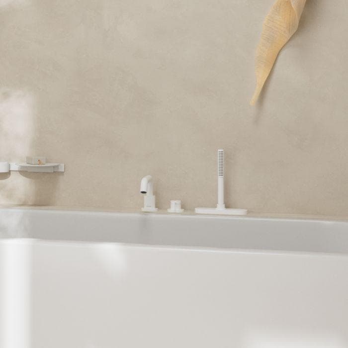 Hansgrohe Tecturis S 3-Loch Wannenarmatur 73447700 Ausladung 194mm, mattweiß