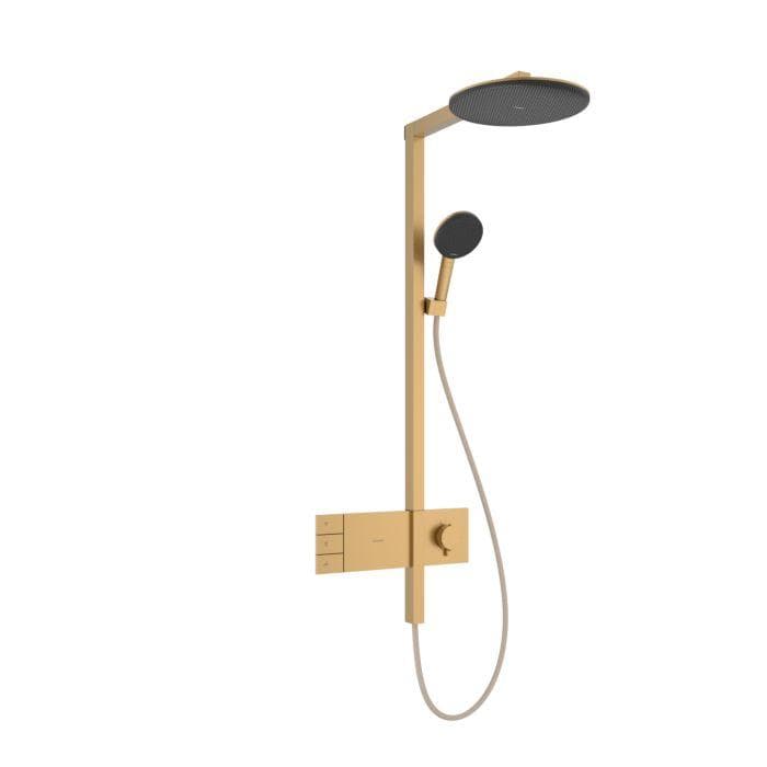 hansgrohe Raindance Alive S Duschsystem 24595140 2 Strahlarten mit ShowerSelect Comfort, Brushed Bronze