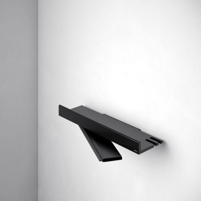 KEUCO Duschablage REVA Schwarz Matt mit integriertem Haken