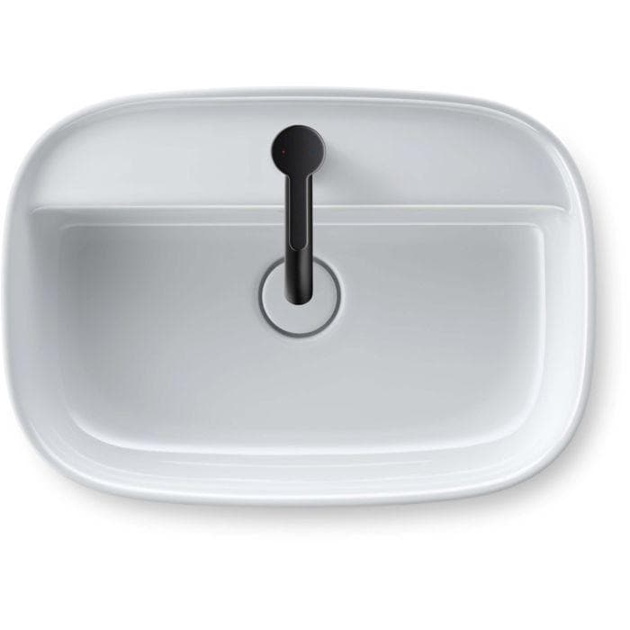 Duravit Zencha Aufsatzbecken 55x39cm mit Hahnloch, Hahnlochbank, ohne Überlauf, geschliffen, weiß