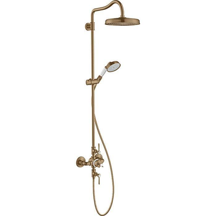 hansgrohe Axor Montreux Showerpipe 16572140 Thermostat Kopfbrause 240mm 1jet Brushed Bronze