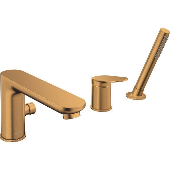 Duravit Wave 3-Loch-Wannenarmatur Bronze gebürstet