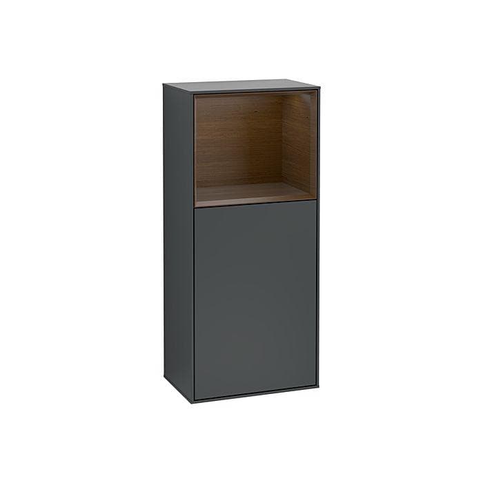 Villeroy und Boch Finion Seitenschrank rechts Walnut Veneer Midnight Blue
