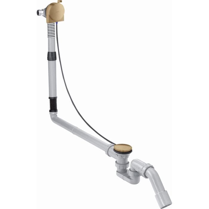 hansgrohe Exafill Komplettset 58317140 Wanneneinlauf, Ab- und Überlaufgarnitur, Brushed Bronze