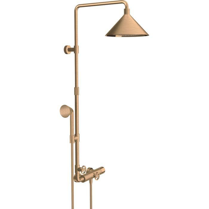 hansgrohe Axor Showerpipe 26020140 Thermostat Kopfbrause 240 2jet Bronze