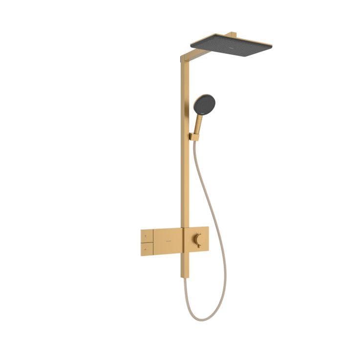 Hansgrohe Raindance Alive Q Duschsystem 24580140 1 Strahlart mit ShowerSelect Comfort, 12 l/min, brushed bronze