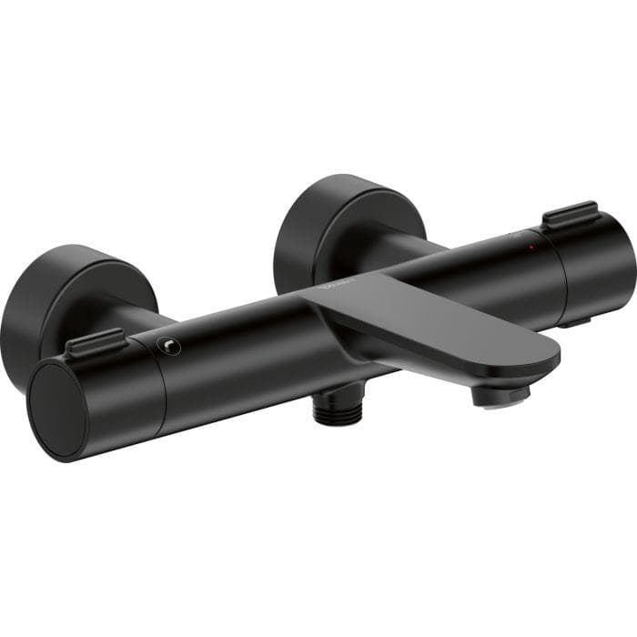 Duravit Wave Wannenarmatur WA5220000046 Aufputz, Ab- und Umstellventil, Schwarz Matt