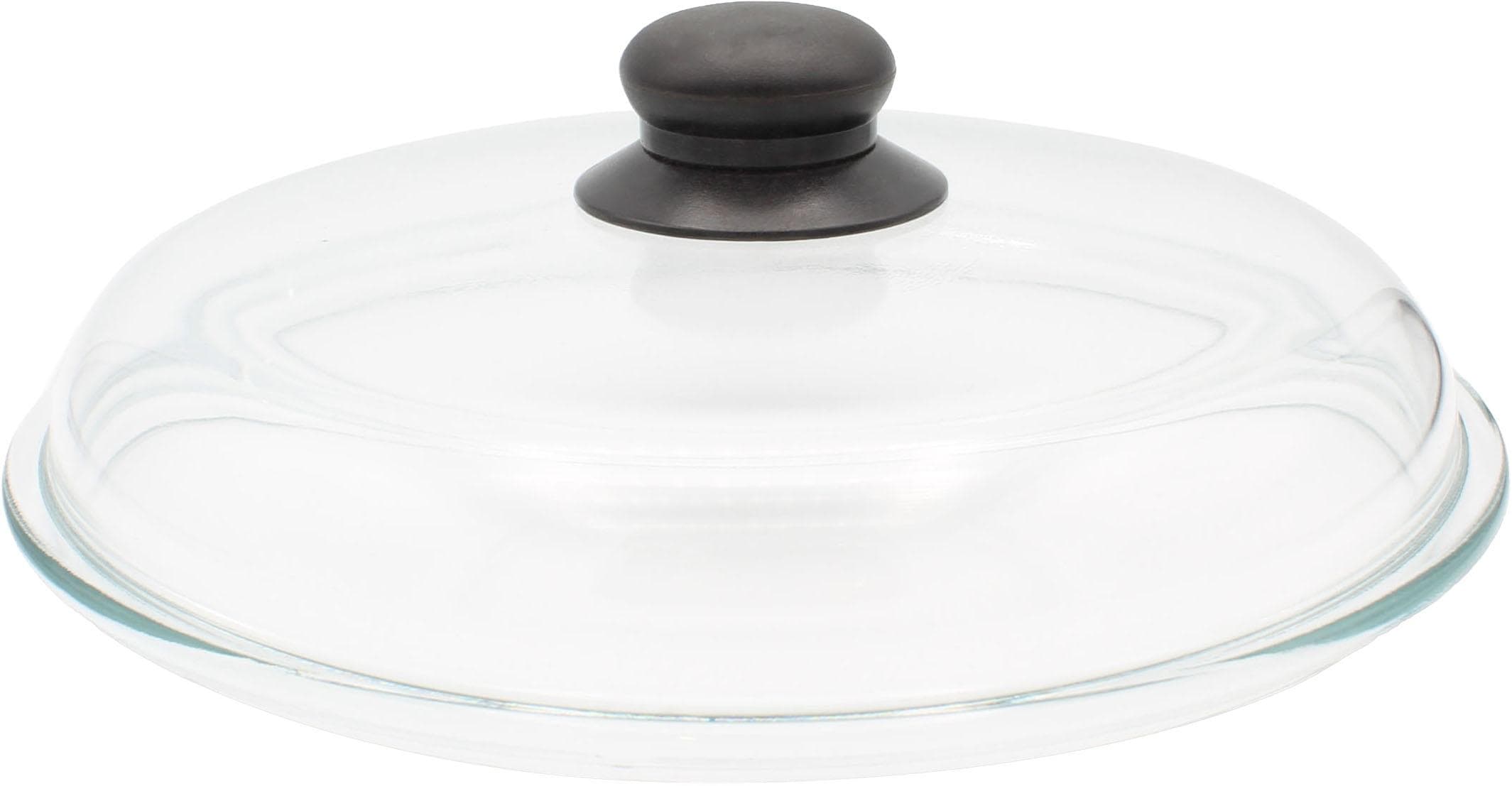 Krüger Glasdeckel Brilliant mit Kunststoffknopf, transparent, hitzebeständig bis 160C