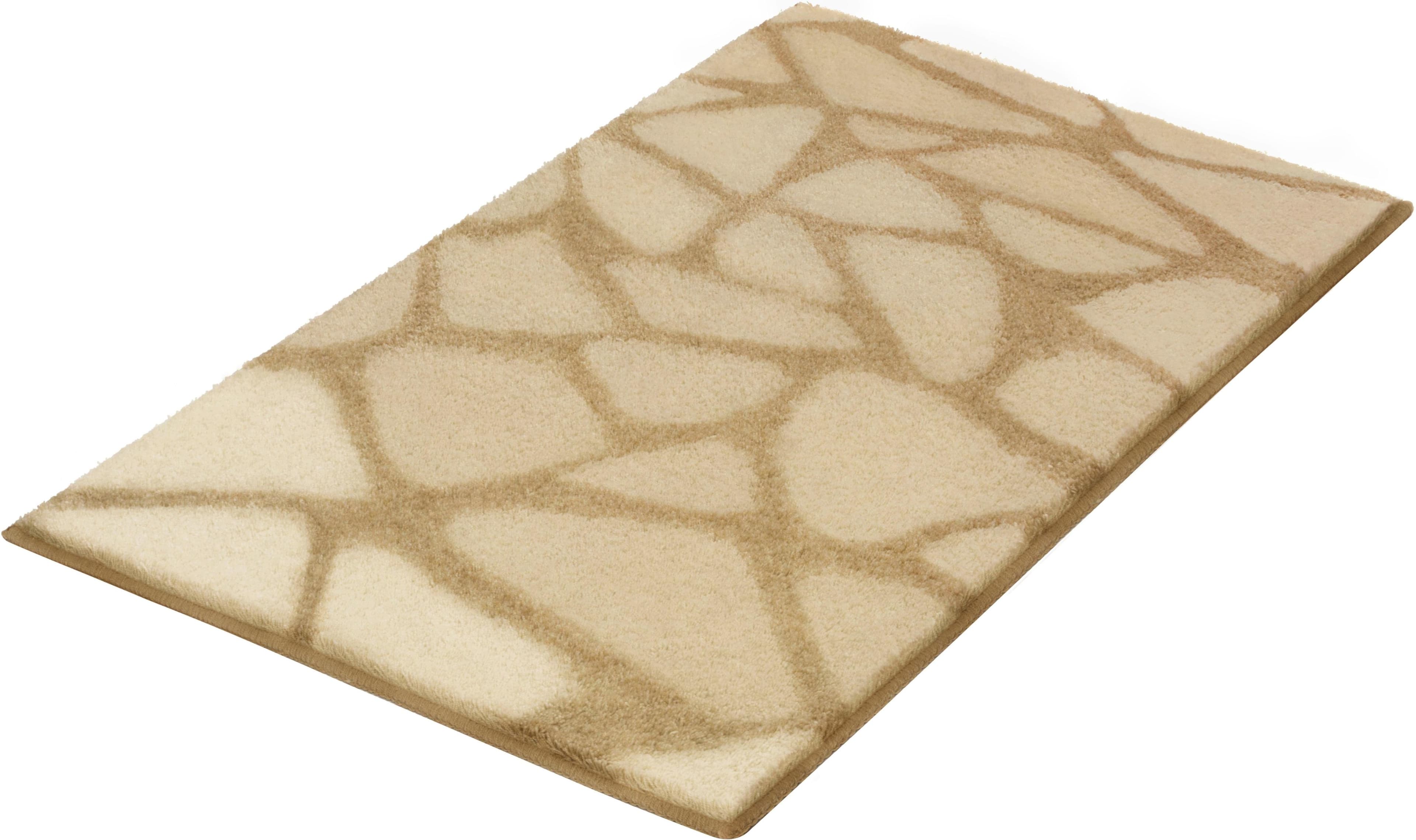 Badematte Kleine Wolke Inspire Beige Steinoptik 70x120cm