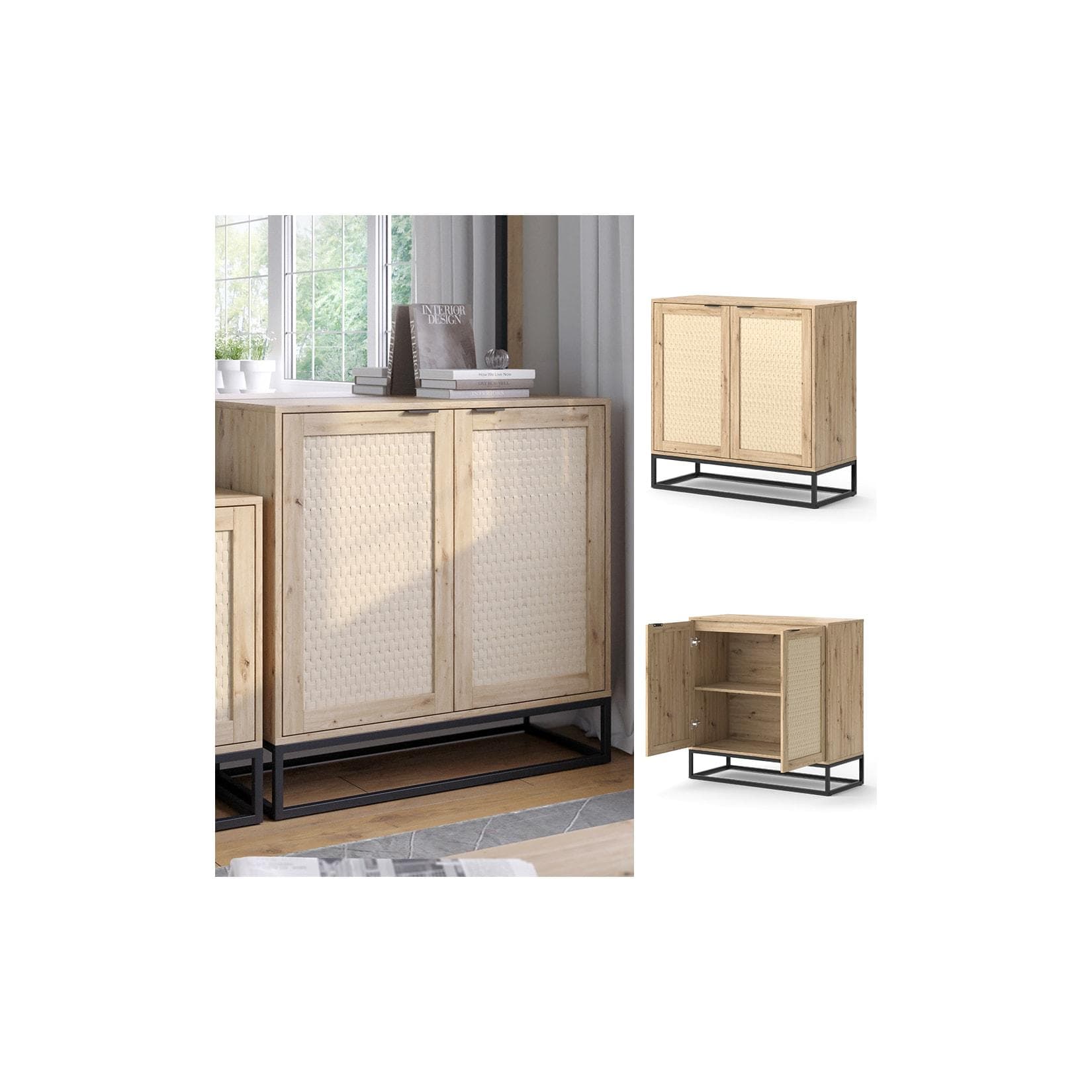 Vicco Kommode Natal Eiche 2 Türen