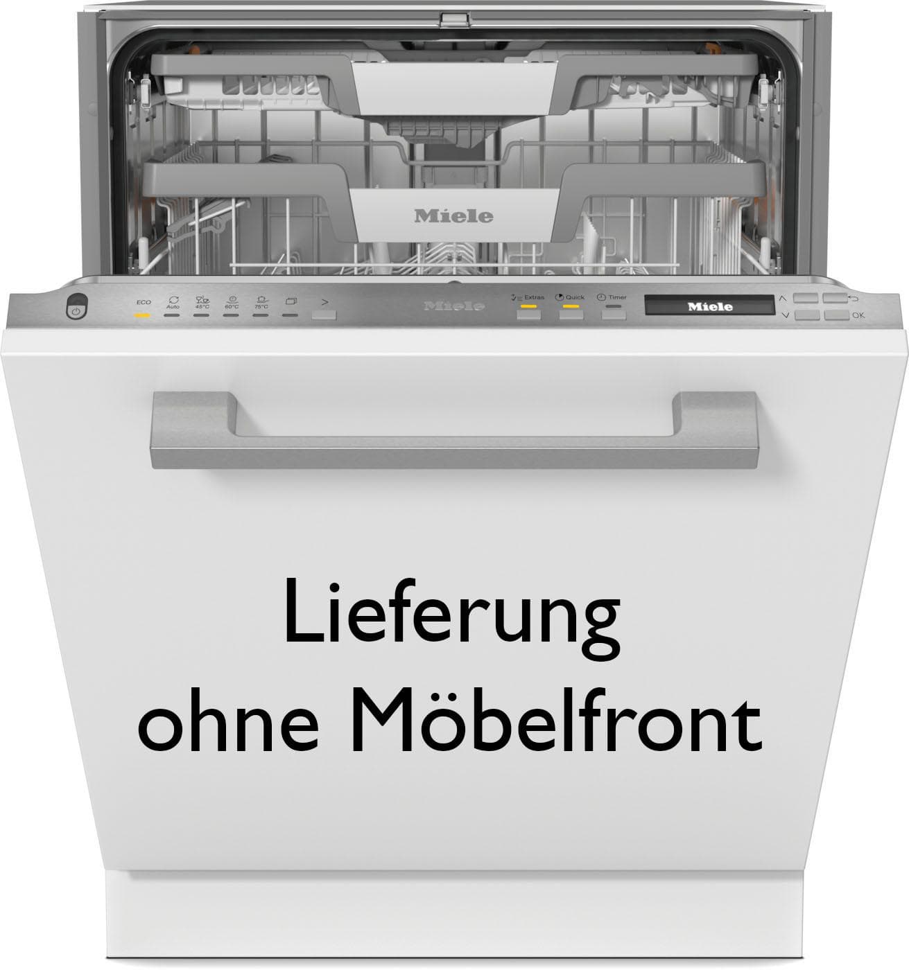 Vollintegrierbarer Geschirrspüler aus Edelstahl