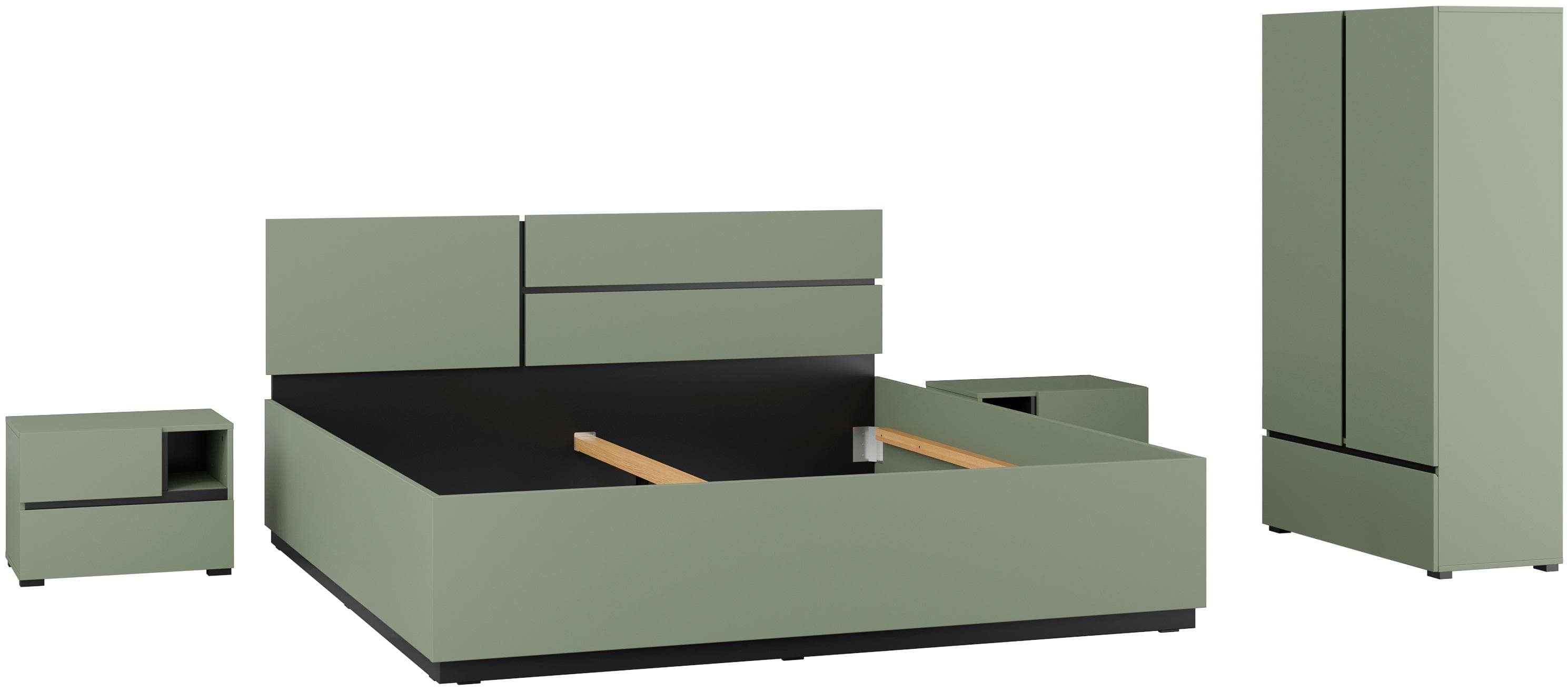 OTTO HOME Schlafzimmer-Set Cross Salbei Modern