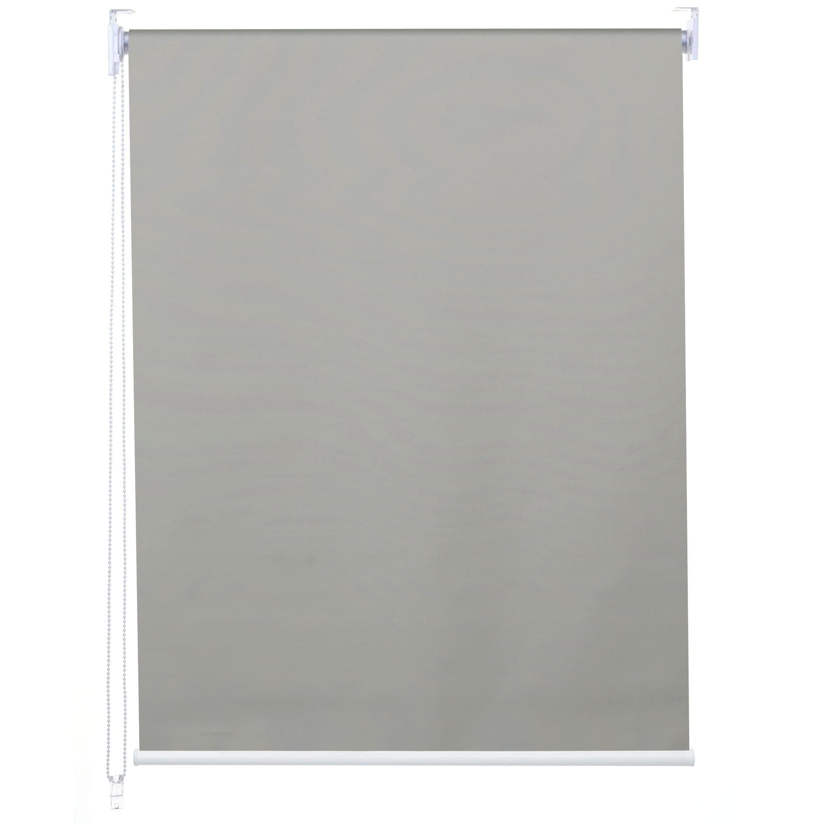 Rollo MCW-D52 Fensterrollo Seitenzugrollo Jalousie Sonnenschutz Verdunkelung blickdicht 70x230cm Grau