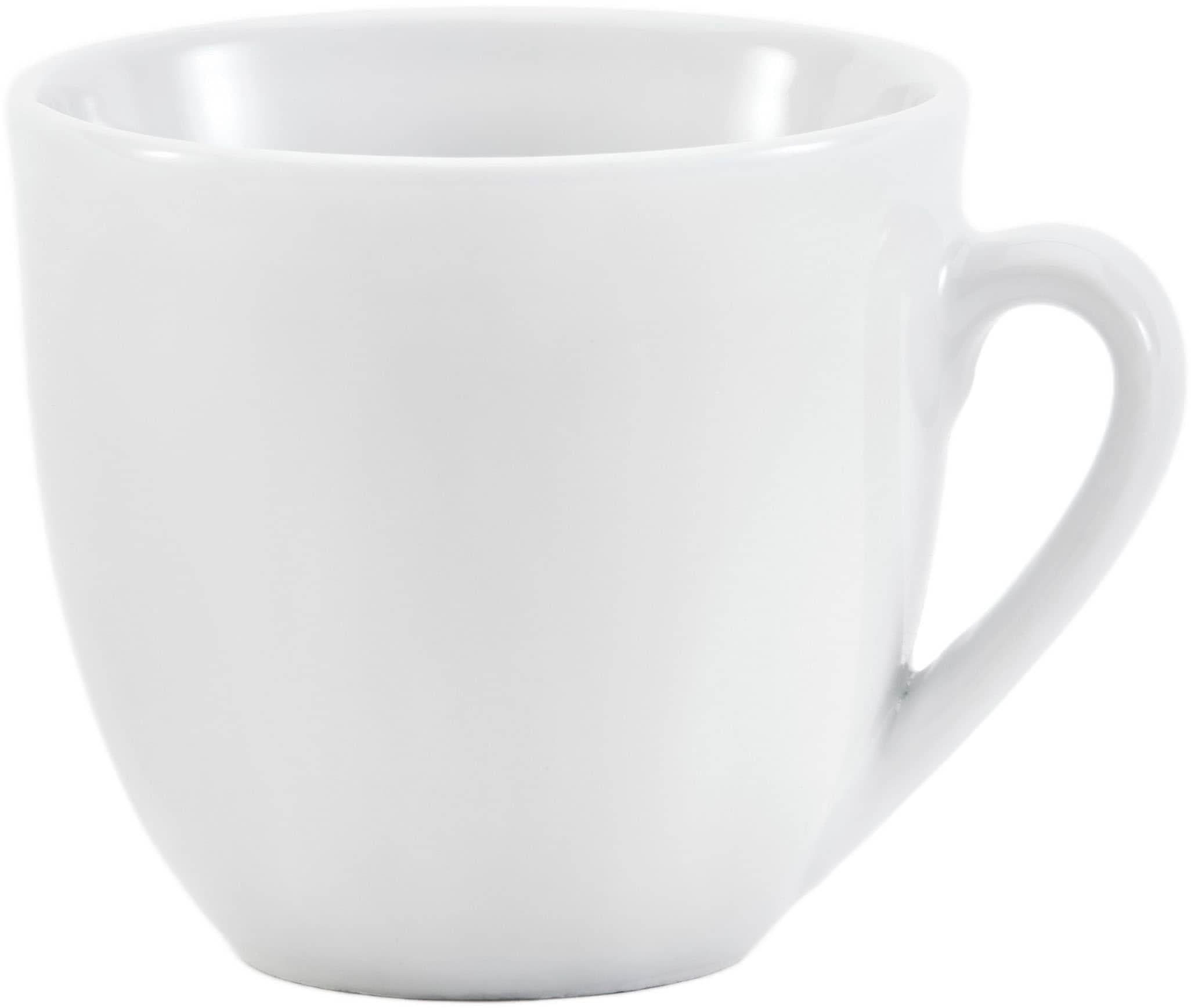 Van Well Tasse Trend 6-teilig Weiß Porzellan