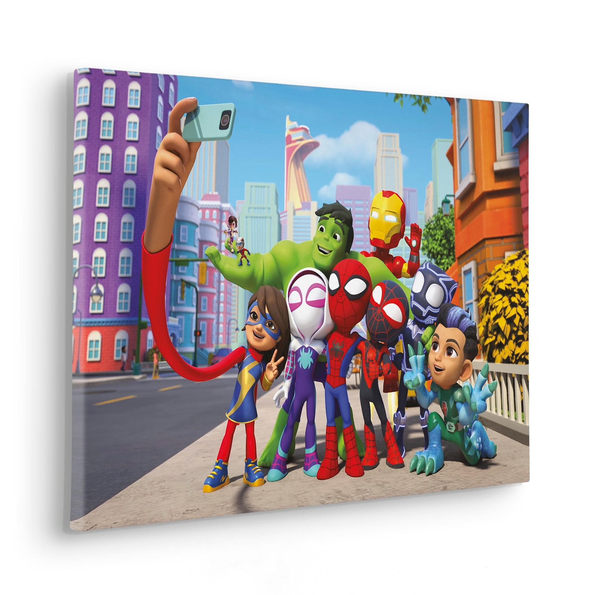KOMAR Leinwandbild Spidey Selfie Bunt Braun Kinderzimmer