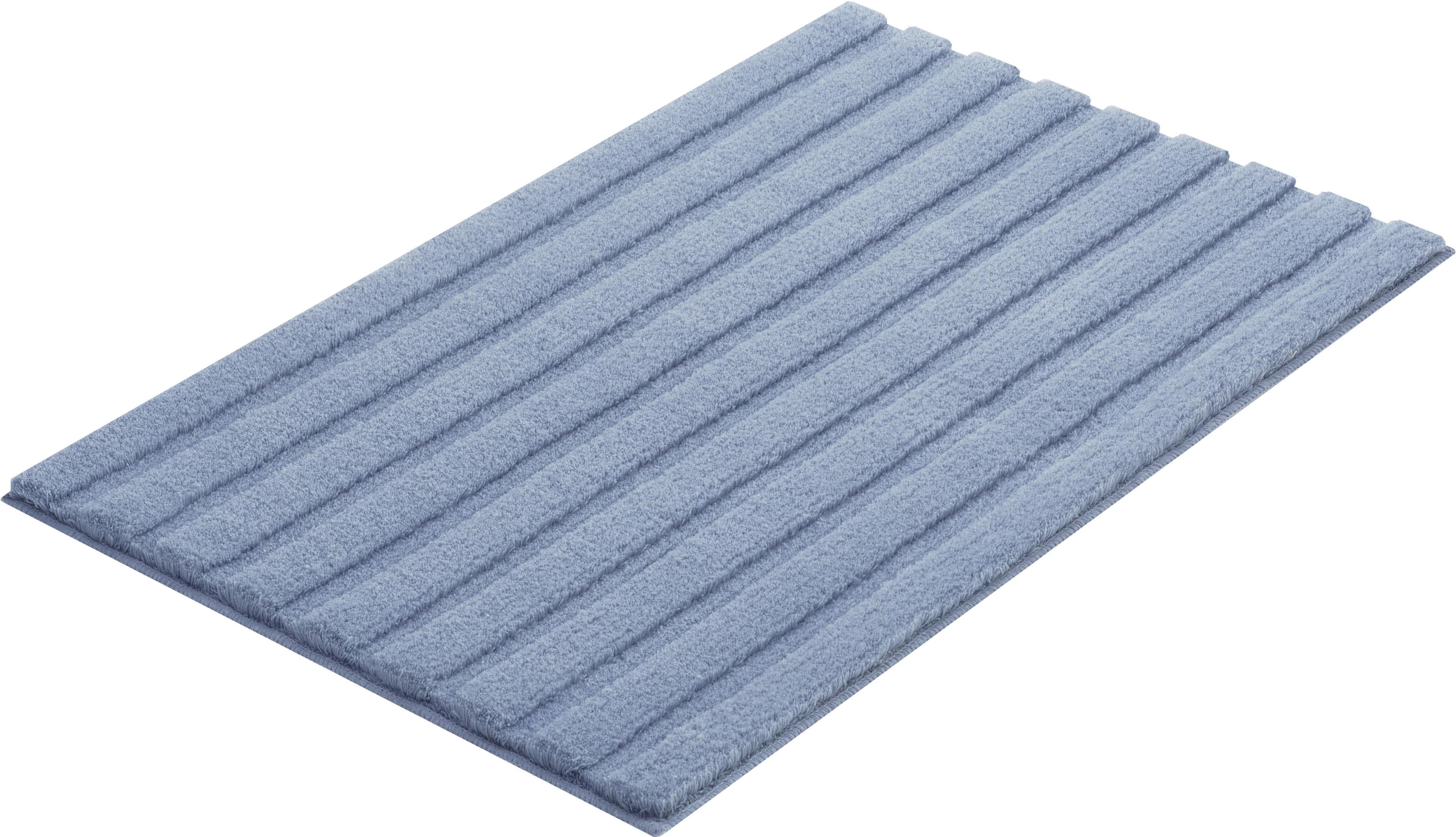 Kleine Wolke Badematte Cord Stahlblau Polyacryl Hoch-Tief-Effekt