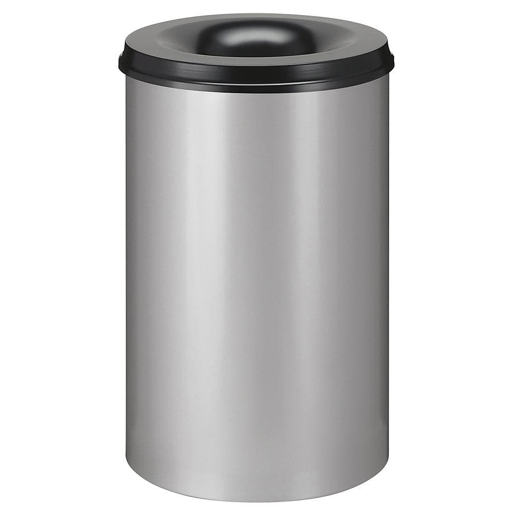 V-Part Feuerlöschender Papierkorb 110 Liter offen Aluminium/schwarz