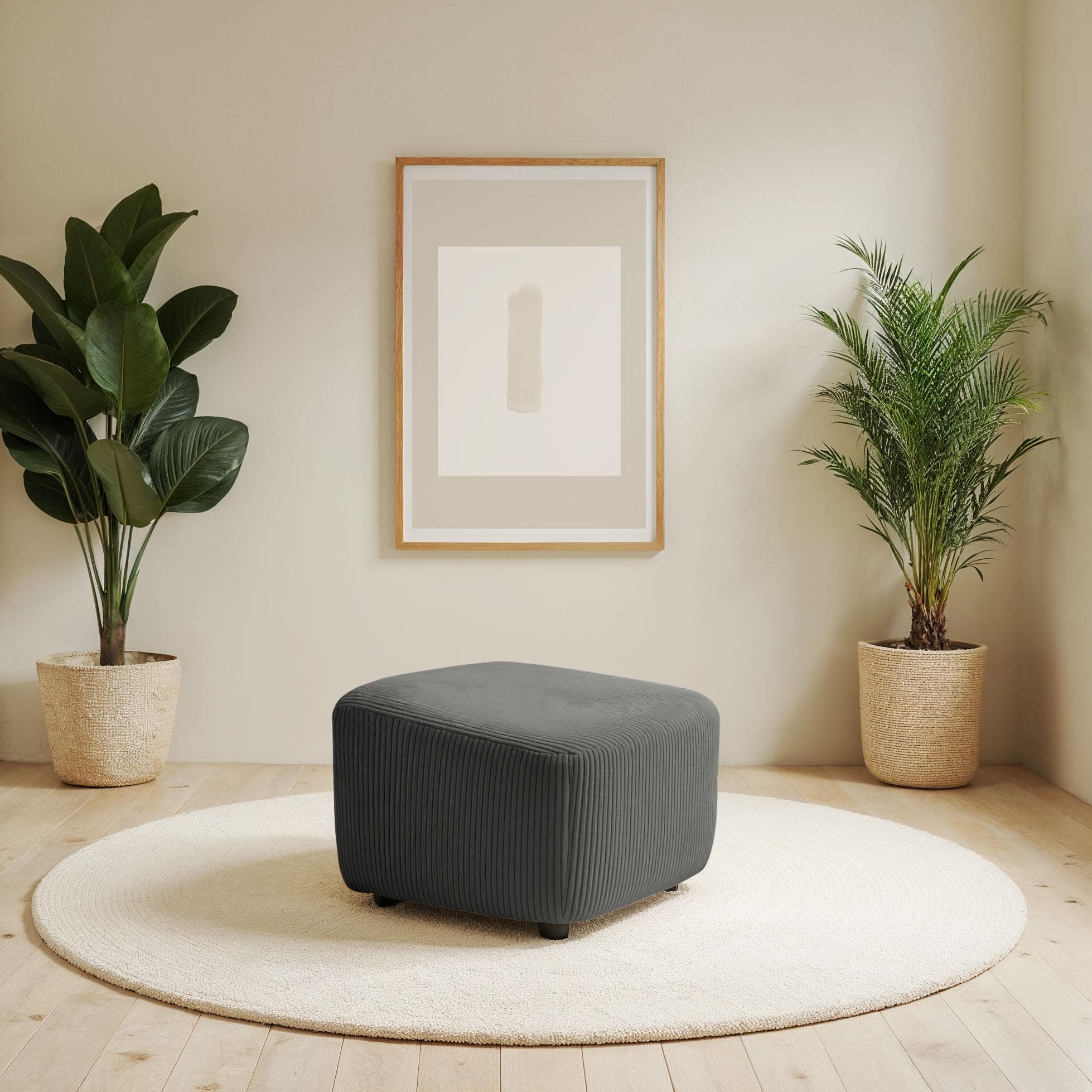 Home Affaire Polsterhocker HETTY Grau Polyester