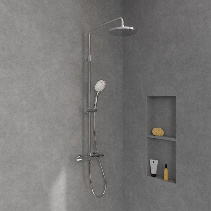 Villeroy & Boch Duscharmatur Universal Showers Regendusche mit Handbrause Chrom