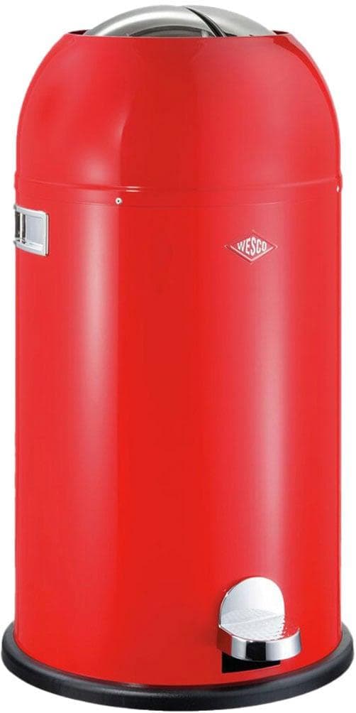 WESCO Kickmaster Mülleimer Rot 33 Liter Stahlblech