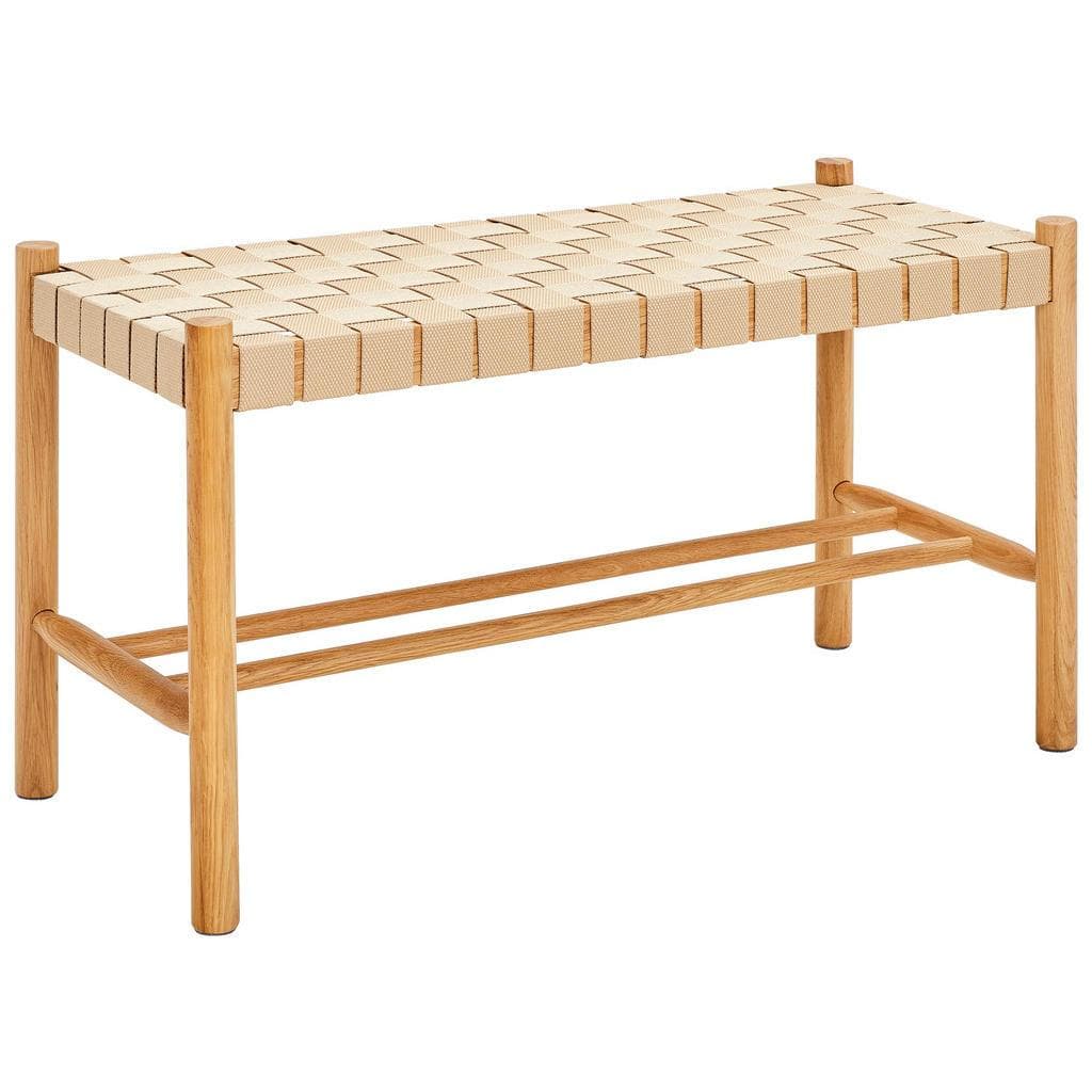 Mid.you Sitzbank Natur Eiche Massiv 1-Sitzer Esszimmer