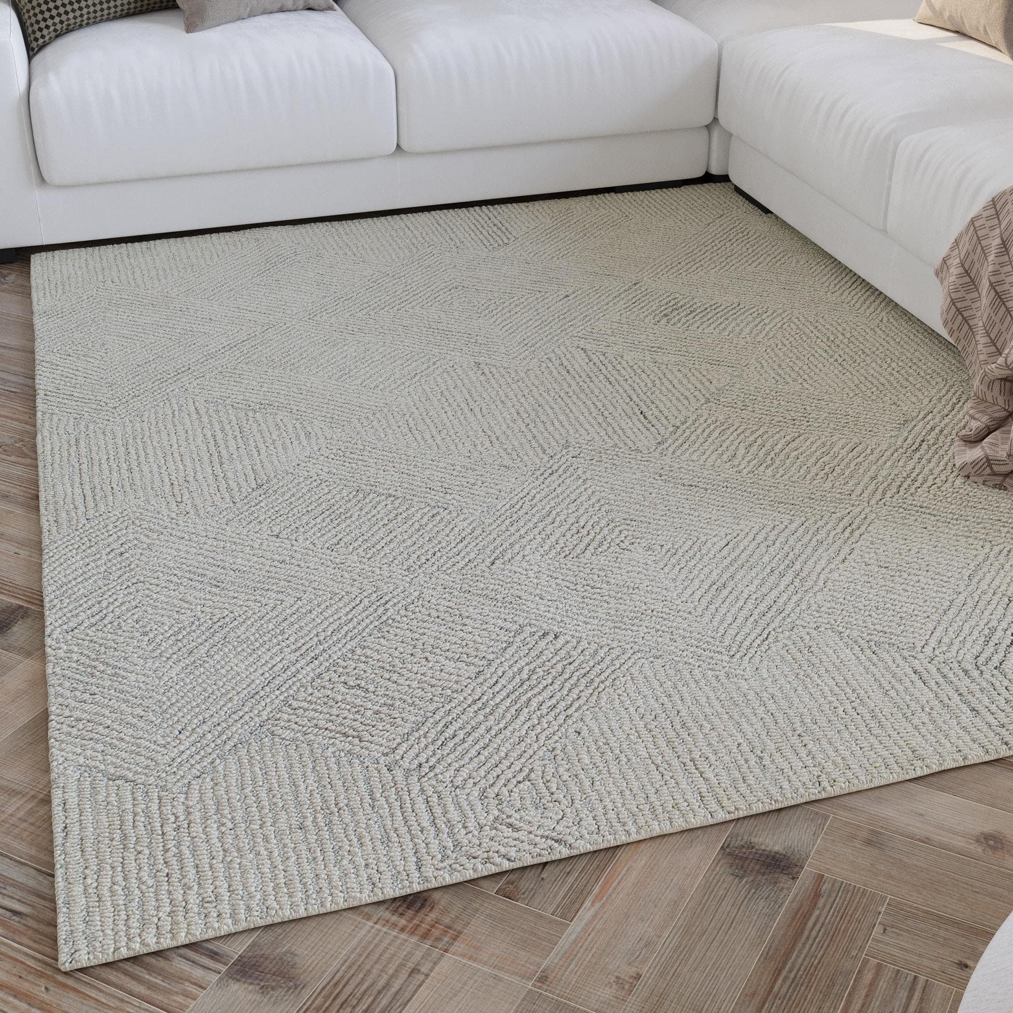 WECON HOME Teppich Hamptons THIRTYTHREE Beige Geometrisch