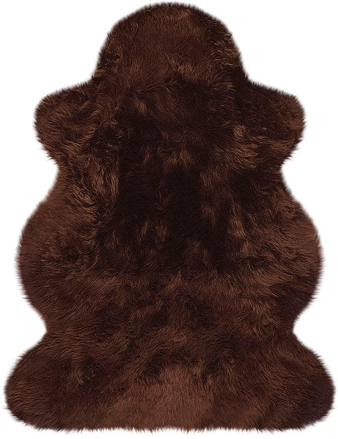 Heitmann Felle Lammfell Teppich Dunkelbraun Premium Qualität