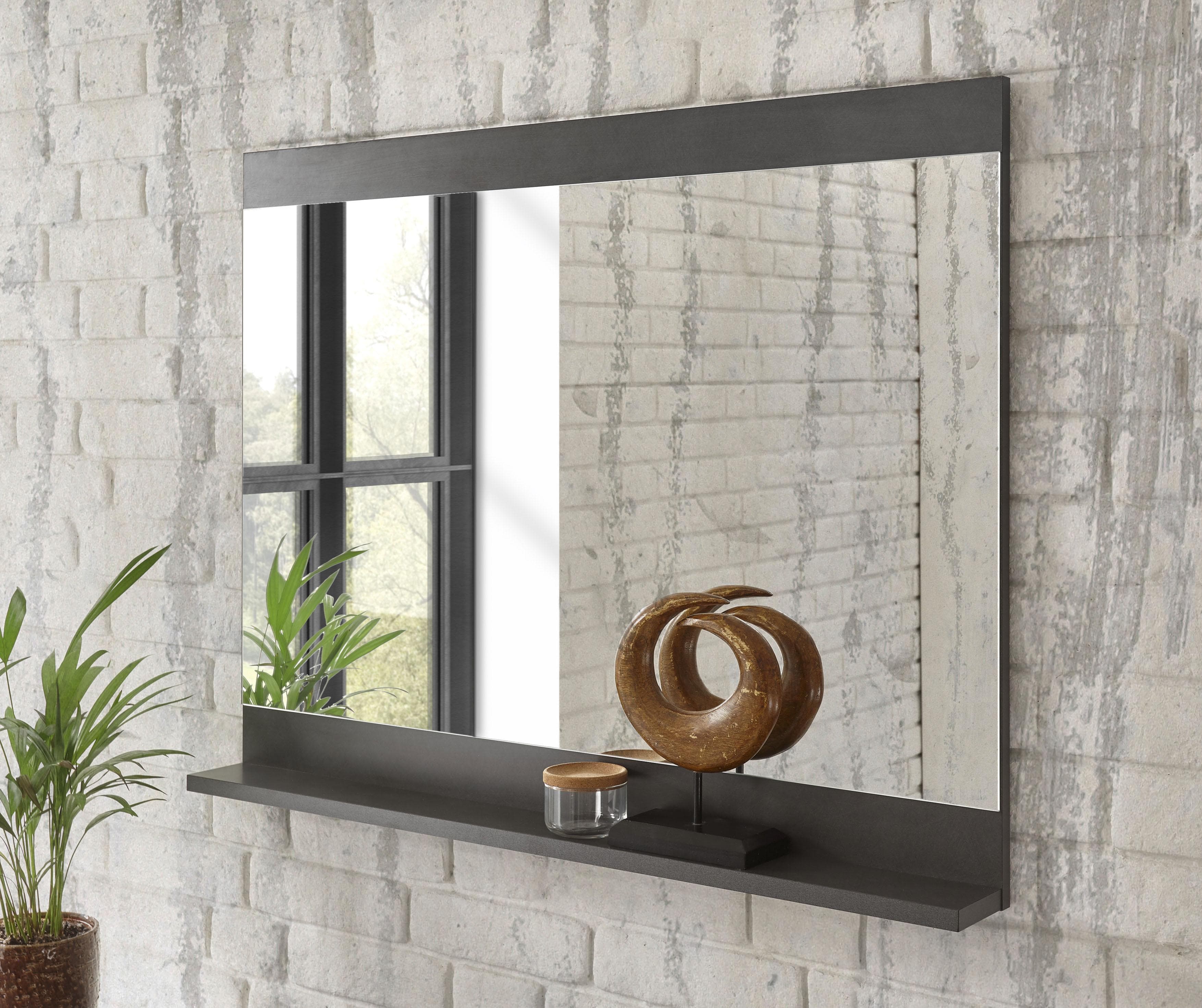 HOME AFFAIRE Wandspiegel Brooklyn Modern Grau mit Ablage