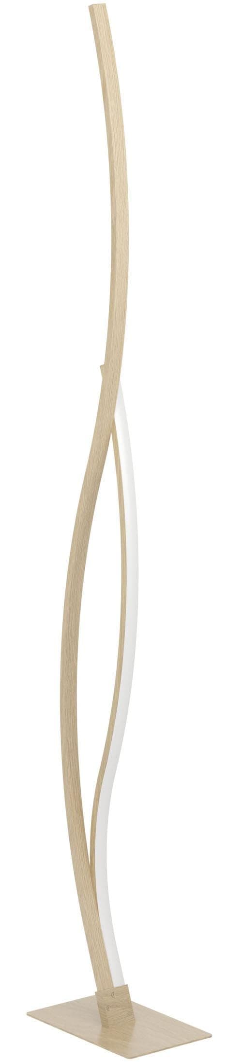 Moderne Stehlampe mit Holzoptik