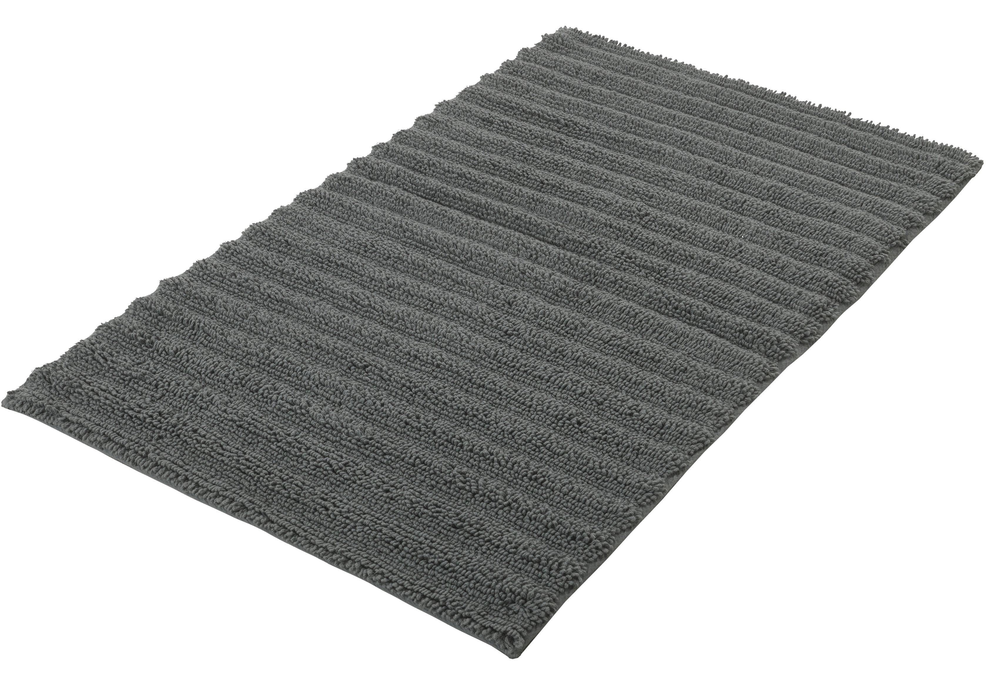 Kleine Wolke Badematte Yara Grau Schiefer 100% Baumwolle