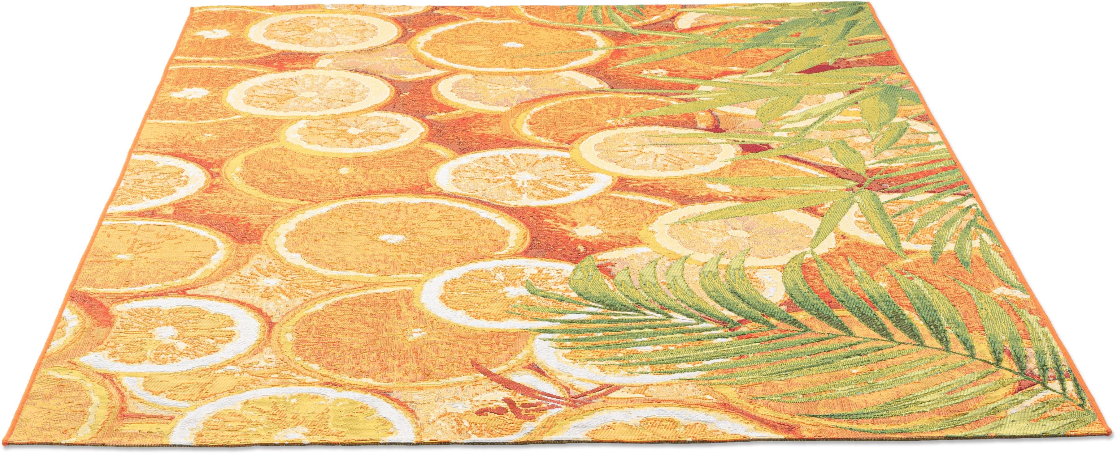 Sansibar Rantum Beach Teppich Orange Modernes Sommer Design