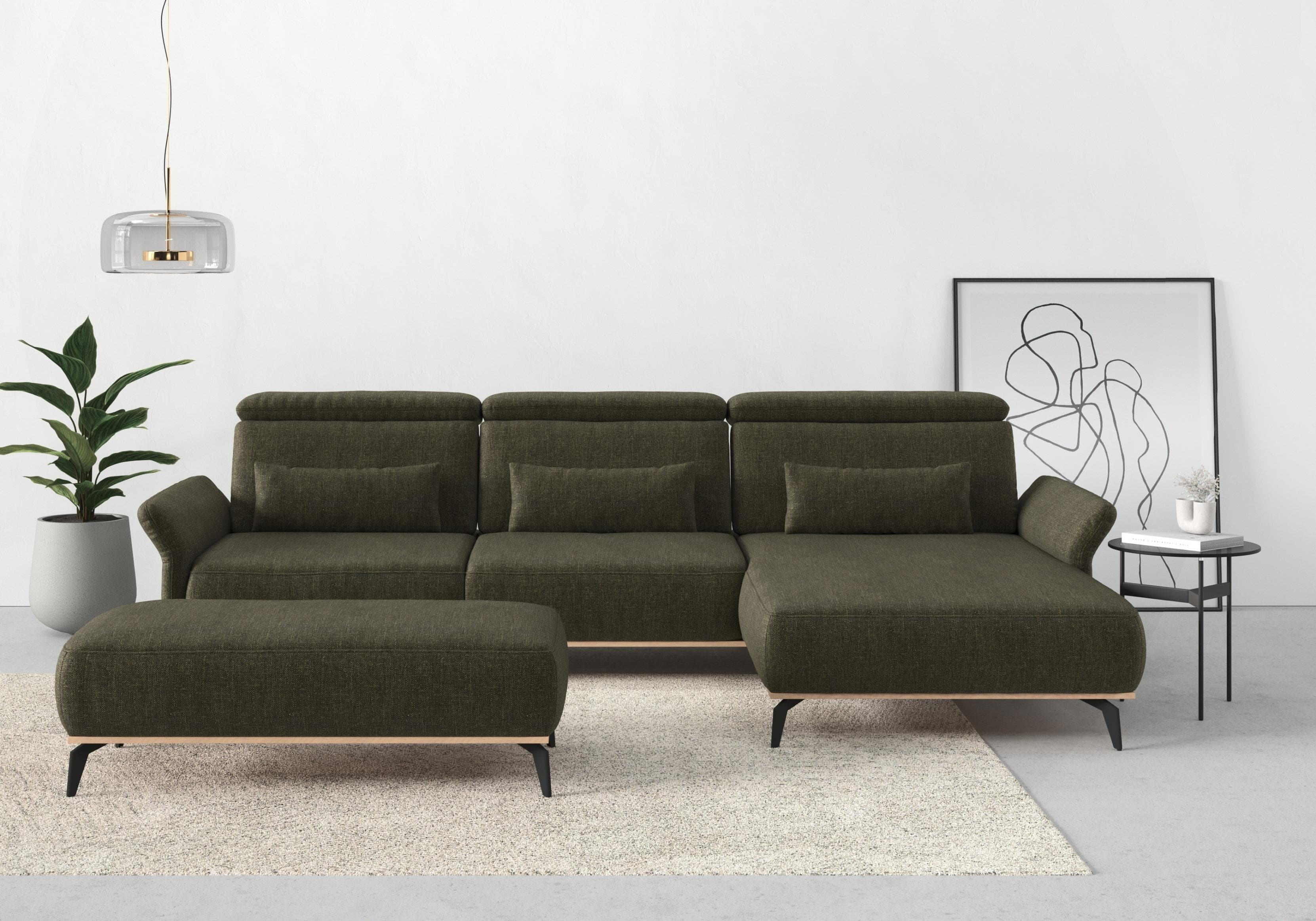 Home Affaire Ecksofa Fjord L-Form Khaki 5-Sitzer