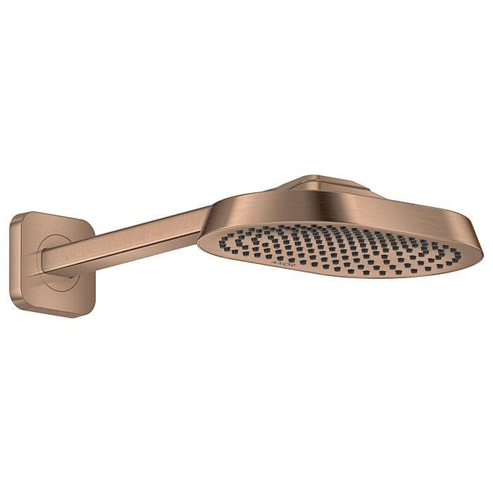 hansgrohe Axor ShowerSphere Kopfbrause 250x160mm mit Brausearm brushed red gold